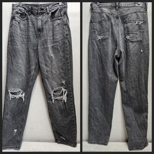 AE American Eagle Highest Rise Mom Jean distressed grey ~ womens size 8